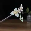 Novo Grampo de Cabelo Antigo Estilo Chinês Grampo de Madeira com Toque de Luxo, Grampo de Madeira com Borla para Cheongsam e Hanfu, Grampo de Cabelo Acessório de Cabelo
