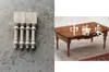 Pés de Mesa de Centro em Madeira Maciça Estilo Francês Meados do Século, Pés de Móveis DIY, Pés de Móveis Vintage em Madeira Maciça, Pés de Gabinete