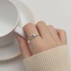Anillo Lágrima de Lubert anillo abierto dedo índice femenino verano extremadamente simple diseño de nicho sentido destello Diamante anillo de cola de autodisciplina
