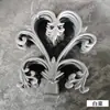 Puerta Gruesa de Hierro Fundido para Patio de Flores, Puerta de Hierro Forjado, Accesorios de Barandilla de Flores, Piezas de Flores de Hierro, Piezas de Flores de Pilar de Puerta de Fundición de Flores para Escaleras