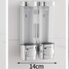 Dispensador de jabón para el hogar de hotel, dispensador de gel de ducha, colgador de pared para baño, recipiente de jabón universal para colgar en la pared sin perforaciones
