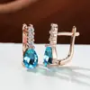 Bouton de orelha SHEIN AliExpress transfronteiriço em forma de gota com zircônia full-Diamond cor temperamento coreano simples de alta qualidade atacado