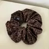 Scrunchie de Veludo com Estampa de Leopardo para Outono e Inverno Novo Elástico para Coque Estilo Preguiçoso Acessório de Cabelo Versátil