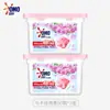 Omo Bolinhas de Lavar Sakura Caixa com 50 Peças Detergente Concentrado, Esterilização, Remoção de Ácaros, Maciez e Perfume, Três-em-Um