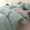 Conjunto de Roupa de Cama Simples de Algodão Puro Quatro Peças Universal para Todas as Estações Lençol de Cama 100% Algodão Lençol com Elástico Capa de Edredom Conjunto de Roupa de Cama para Dormitório Três Peças