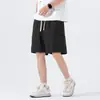 Pantalones Cortos de Trabajo de Seda de Hielo para Hombre, Pantalones Casuales Rectos de Longitud Media Sueltos de Verano, Marca de Moda Estilo Americano, Pantalones Finos Transpirables de Cinco Pulgadas
