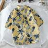 Camisa Floral de Manga 3/4 Manga Curta de Praia 2020 Novo Look de Casal Taiwan Ins Camisa Jaqueta Verão