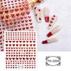 Pegatinas para Uñas de Arte de Amor Rojo de San Valentín Transfronterizas Dulce Corazón de Durazno Pegatinas para Uñas con Adhesivo Trasero Pegatinas para Uñas de Arte de Uñas Venta al por Mayor