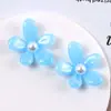 Parche de Flor Grande de Dos Tonos Degradado de 33 mm Pasador de Flor Irregular Accesorios para Zuecos DIY Estilo Chino