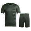 Traje de entrenamiento físico de verano para estudiantes, ropa militar, pantalones cortos de manga corta, ropa de entrenamiento físico de secado rápido para hombres, camiseta transpirable de cuello redondo.