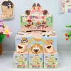 Bonita caja ciega de la fortuna de dibujos animados, moderna, juguete de resina en 3D con forma de oso de mantequilla y castor de la suerte