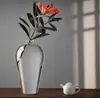 Nuevo Jarrón Transparente de Vidrio Estilo Chino para Arreglos Florales Hidropónicos, Adorno Inspirado en el Zen para Comedor, Jarrón de Guanyin, Jarrón de Jade Cultivado en Agua, Jarrón de Ciruelo