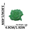 Patch de Bordado de Flor Rosa com Glitter Novo Estilo Patch Floral com Adesivo Termocolante para Decoração de Jaquetas, Sapatos e Malas