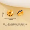 Prata 925 Banhada a Ouro Contas Espaçadoras Cravejadas com Diamantes Acessórios para Joias Artesanais DIY Pulseira Colar