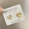 Pendientes de Amor Micro Diamante Advanced Sense para Mujer Aguja de Plata S925 Diseño Niche Exquisito Pendientes de Corazón de Melocotón Clip para la Oreja