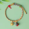 Set de Pulseras Zongzi del Festival del Bote del Dragón, Estilo Étnico Hecho a Mano DIY Festival Unisex Cuerda Colorida Mayoreo