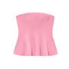 Venta al por Mayor Transfronteriza 2025 Verano Nuevo Estilo Europeo y Americano Sexy Ajustado Estilo Falda Bajo Hem Tubo Top Chaleco Top para Mujer