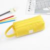 Bolsa de Lápis de Lona de Grande Capacidade para Alunos do Ensino Fundamental Bolsa de Lápis de Camada Dupla Estojo de Lápis Multifuncional Simples Caixa de Material Escolar Venda por Atacado