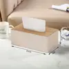 Los fabricantes de cajas de pañuelos pueden personalizar cajas de pañuelos de cuero modernas y sencillas para oficinas y hoteles, cajas de servilletas de lujo ligero