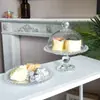 Mesa de centro para sala de estar del hogar Plato de frutas secas Adornos creativos de celebridad de Internet Caja de dulces Plato de bocadillos de vidrio Plato de bocadillos transparente