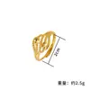 Anillo Abierto de Cuatro Líneas Estilo Moda Japonesa y Coreana para Mujer Dorado Imitación, Venta Directa de Fábrica Anillo Pequeño Dorado Imitación Moda para Mujer
