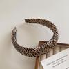 Corea del Sur Nueva Diadema de Esponja de Tela Leopardo de Alta Gama Textura a la Moda Diadema Superior Craneal Alta Accesorios para el Cabello Combinables para Mujer