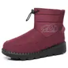 Botas de Algodão Femininas de Inverno Novas com Forro de Pelúcia, Cano Médio Espessado, Sapatos de Algodão com Solado Grosso, Impermeáveis Cross-Border, Antiderrapantes, Quentes, de Calçar