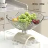 Plato de Frutas para Sala de Estar, Uso Doméstico, Lujo Ligero, Mesa de Café de Alto Valor, Plato de Frutas Alto, Plato Grande para Snacks, Plato de Frutas Secas, Plato de Exhibición