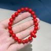 Pulsera de Arena Roja Cinabrio al por Mayor Collar con Colgante de Cinabrio Colgante para Hombres y Mujeres Arena Roja Famoso Colgante de Viento Familiar para el Cabello