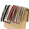 Suave y Pegajoso Cachemir 26 Otoño/Invierno Nuevo Unisex Calentador de Cuello Rayado Simple Versátil Protección Cálida para el Cuello Bufanda de Punto
