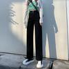Pantalones vaqueros negros de cintura alta para mujer, de primavera y otoño, de talla grande, para chica gordita, rectos, sueltos, de cintura alta, adelgazantes, con pierna ancha.