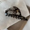 Presilha de cabelo em formato de coração vazado estilo coreano para mulheres, presilha de tubarão para a parte de trás da cabeça, presilha de garra de acetato, acessório de cabelo de alta qualidade