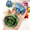 Rosa Bordas Assadas Simulação Flor de Borda Enrolada Retro Flor de Cabeça DIY Caixa de Presente Grampo de Cabelo Acessórios de Flor Fotografia de Casa Pequenos Enfeites