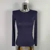 Camisa Base Feminina de Manga Longa, Slim-Fit, Sexy, Feminina, Simples, Versátil, Básica, Moda Dongdaemun Coreana