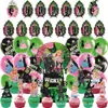 En stock Decoración de Fiesta Temática de Bruja Malvada Mágica Bandera de Cumpleaños Pastel Inserto Globo Espiral traje