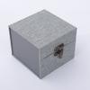 Suministro directo de fábrica caja de brocado de lino tetera de arena púrpura caja de regalo embalaje de sello caja de regalo cerámica algodón lino hebilla de cobre caja de brocado