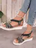 Sandalias para Mujer de Tallas Grandes Transfronterizas 2026 Verano Nuevas de Tacón Plano Cuña Boca de Pez Casuales Sandalias para Mujer wish Amazon