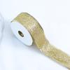 Fita de Tecido com Glitter Fio de Sobreposição Polvilhando Pó Dourado Cor Decoração de Natal Laço Feito à Mão Embalagem Fita Deslumbrante