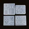 Molde de silicona para espejo de pegamento de cristal de resina hecho a mano, nuevo colgante pequeño, materiales para joyería DIY