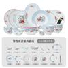 Juego de vajilla de porcelana con diseño romántico de flores y gran valor estético, cuenco, plato y cuchara para bodas, juego de cuencos y palillos de cerámica para casa nueva, vajilla para el hogar.