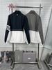 Ventas Directas de Fábrica Tb Versión Alta Ropa con Protección Solar de Rayas Cuatro Barras Primavera y Verano Traje de Dos Piezas con Pantalones de Protección Solar de Cuatro Barras Serie
