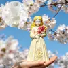 Molde de Silicone Princesa Rosa 3D Menina Retrô Europeia Vela Aromática Artesanal Molde para Decoração de Casa em Resina