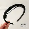 Faixa de Cabelo Plissada de Tecido Liso Colorido para Mulheres, Dentes Finos Antiderrapante, Não Aperta a Cabeça, Para o Dia a Dia, Acessório de Cabelo para Prender a Franja