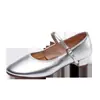 Zapatos cuadrados de cuero suave para mujer, zapatos de baile latino, tacón grueso para mujer adulta, tacón bajo a medio, suela blanda, zapatos para actuación de baile