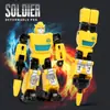 Juguete de Deformación Bolígrafo Robot Modelo Niño Guerrero Optimus Mecha Pupilo Regalo Papelería Bolígrafo de Deformación Mecha