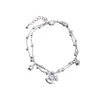Estilo Año Nuevo del Caballo, Pulsera de Cadena de Cuentas Doble Capa de Caballo de Moda para Mujer, Diseño Único de Lujo Ligero, Joyería al por Mayor