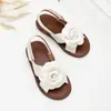 Sandalias de Velcro 3D de Camelia para Niñas Verano Exterior Bebé Suela Suave Antideslizantes Dulces Zapatos de Princesa para Niños