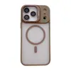 Funda para Teléfono Móvil Adecuada para Iphone17Promax Piel Mate Succión Magnética Soporte para Lente Apple 17 Funda Protectora Anticaídas