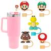 Conjunto de 10Mml Tampas de Pó Stanley Copo Stanley Série Mario Tampas de Canudo Plugues de Canudo à Prova de Pó