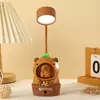 Lámpara de Escritorio Recargable Adorable de Capibara de Dibujos Animados para Dormitorio Lámpara de Escritorio con Ojos de Muñeca Adorables Lámpara de Lectura para Niños Luz Nocturna